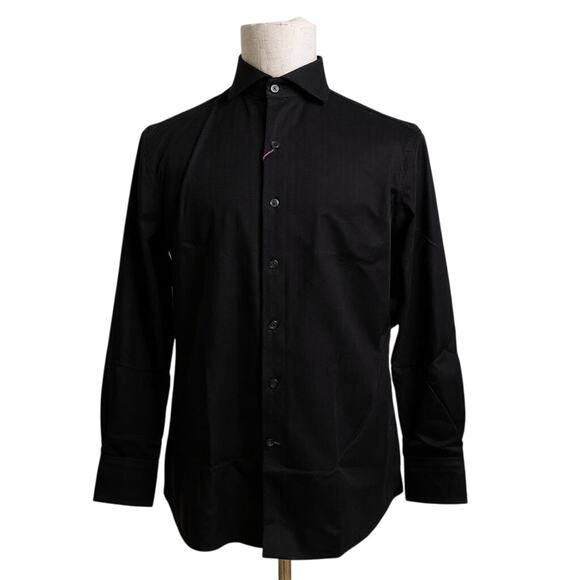 Robert Graham Button Front Shirt Long Sleeve Woven Stretch CRAWFORD M 15.5 - Picture 1 of 9
